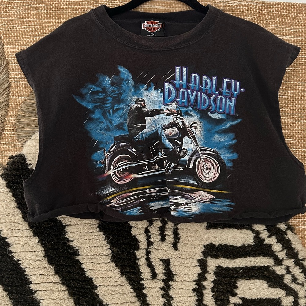 Harley Davidson Cropped Muscle Tee